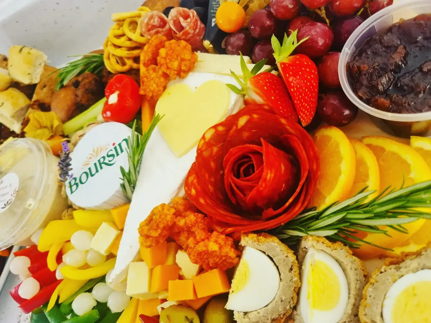 Graze and S'more grazing box styled for an intimate elopement at Millbrook Estate Devon