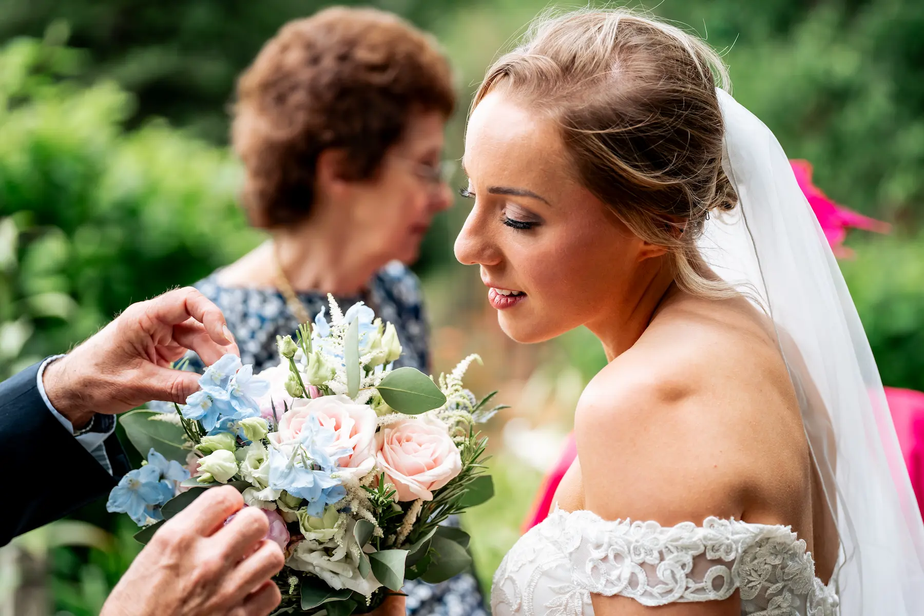 Autumn wedding flower arrangements by Jennie at The Flower Shop South Molton, Devon