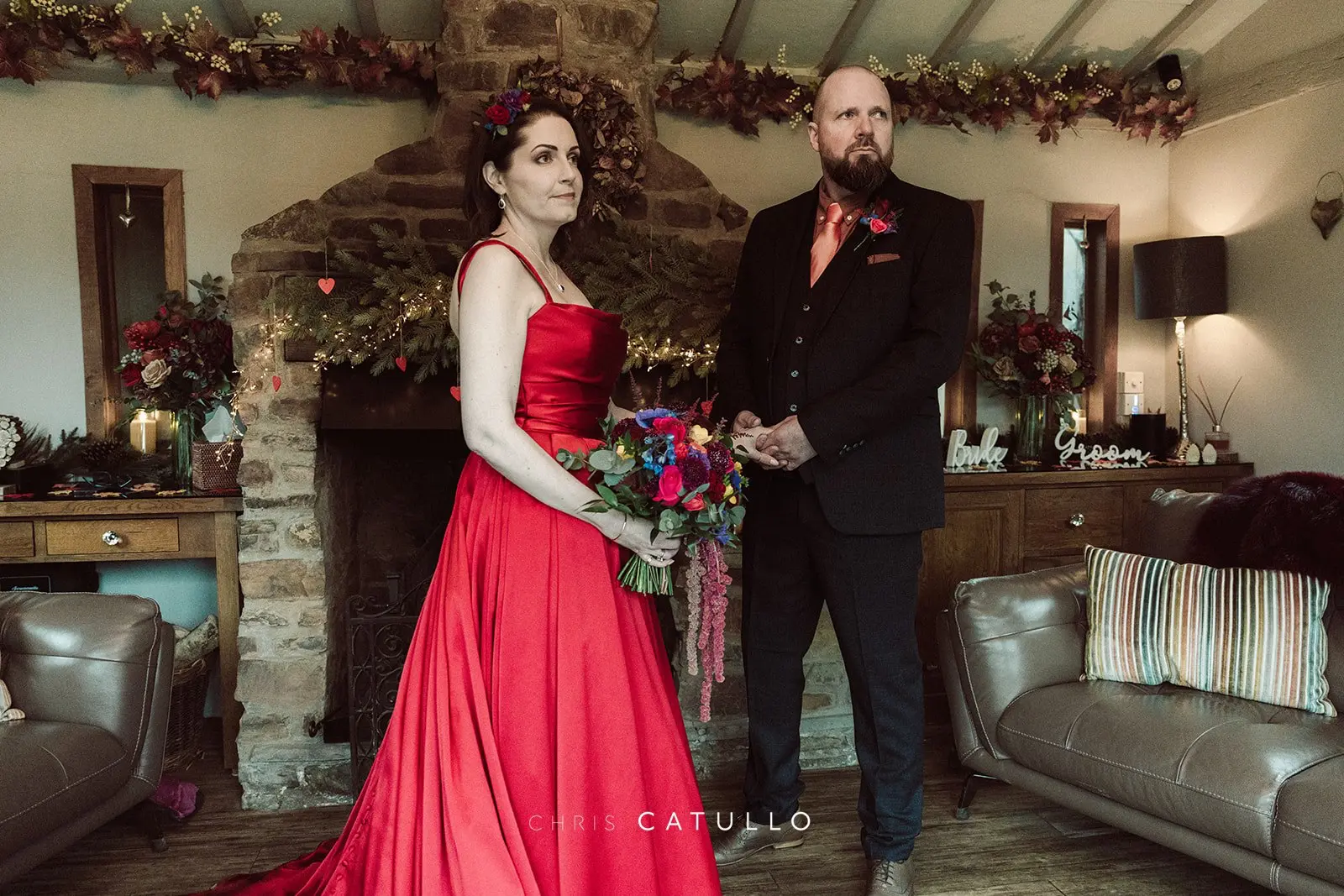 Bespoke wedding bouquet by Jennie at The Flower Shop, South Molton, Devon