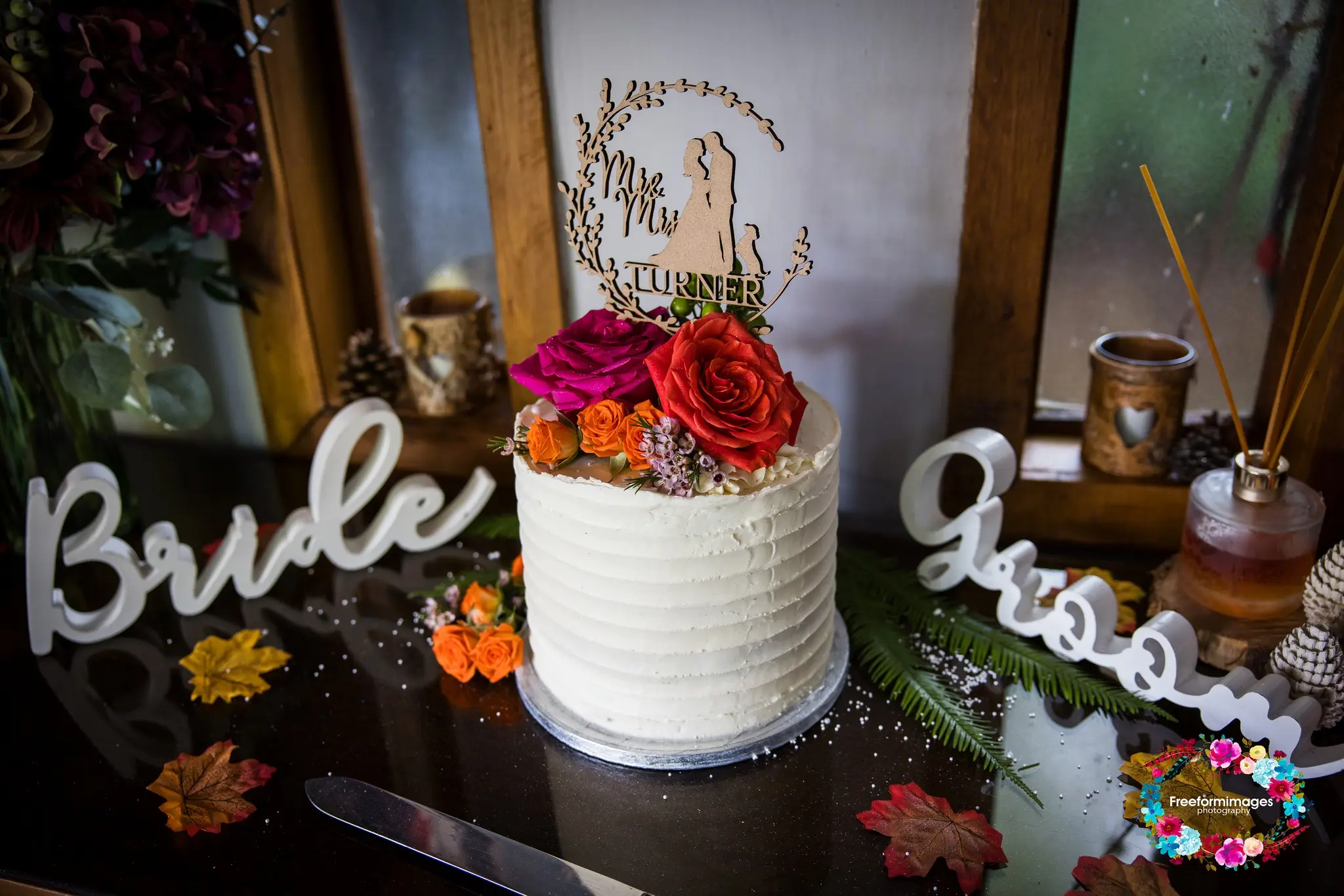 Elegant floral wedding cake by Lizzie Vallance, The North Devon Baker, Devon
