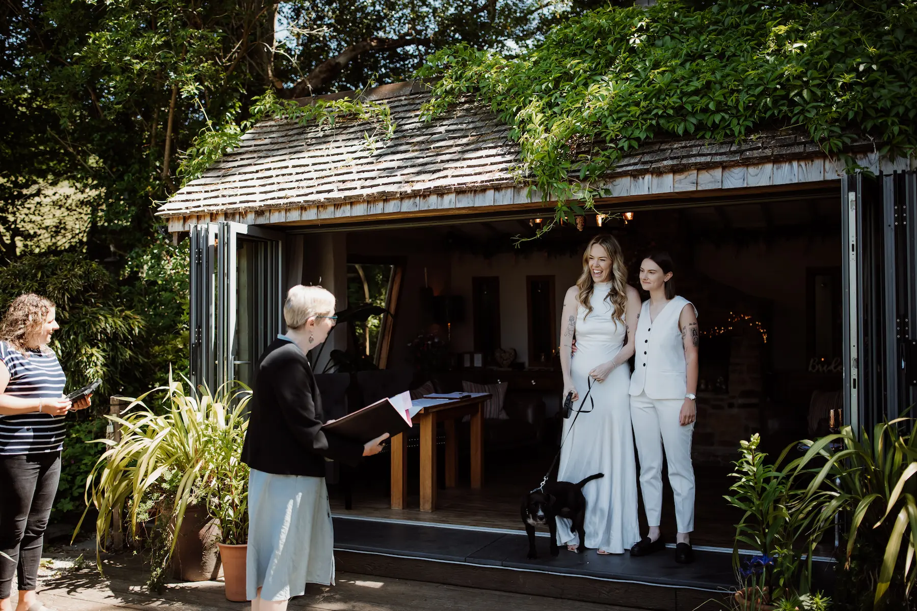 The Summerhouse licensed micro wedding ceremony space at Millbrook Estate, North Devon