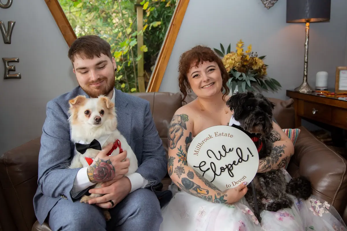 Intimate elopement ceremony at Millbrook Estate
