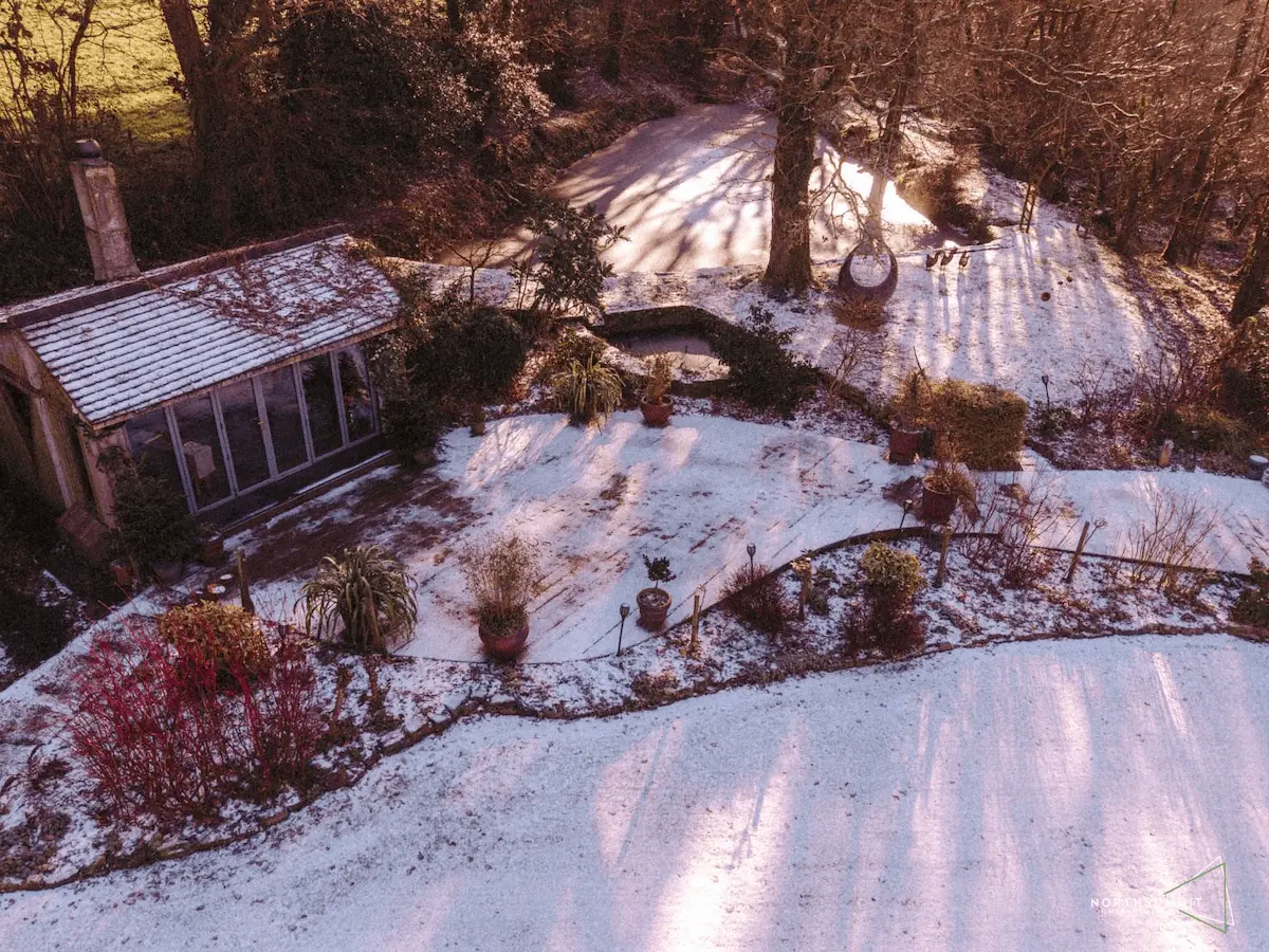 snowy winter elopement at Millbrook Estate